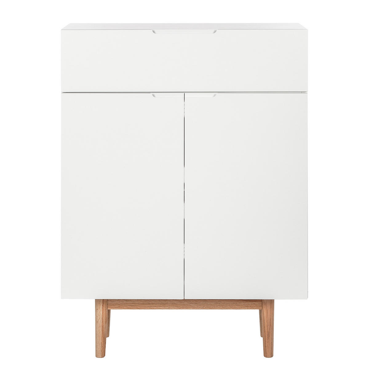SCHUHKOMMODE mit 1 Schublade - Eichefarben/Weiß, Holzwerkstoff (76/103/37cm) - home24