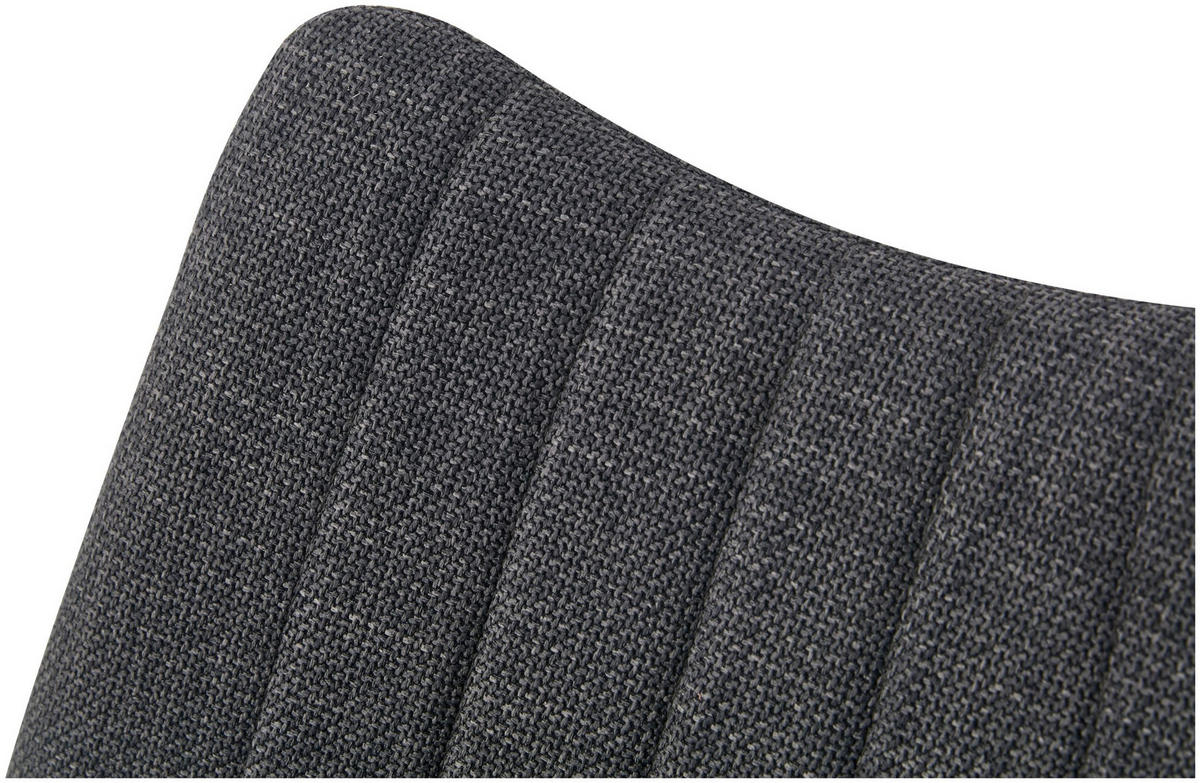 STUHL Lotta anthrazit 2er Set - Anthrazit/Schwarz, Textil/Metall (53/86/59cm) - Xonox