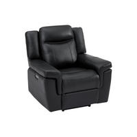 RELAXSESSEL Fernsehsessel elektrisch - Leder - Schwarz - KENNETH - Schwarz, Leder (93/98/97cm) - Vente-Unique