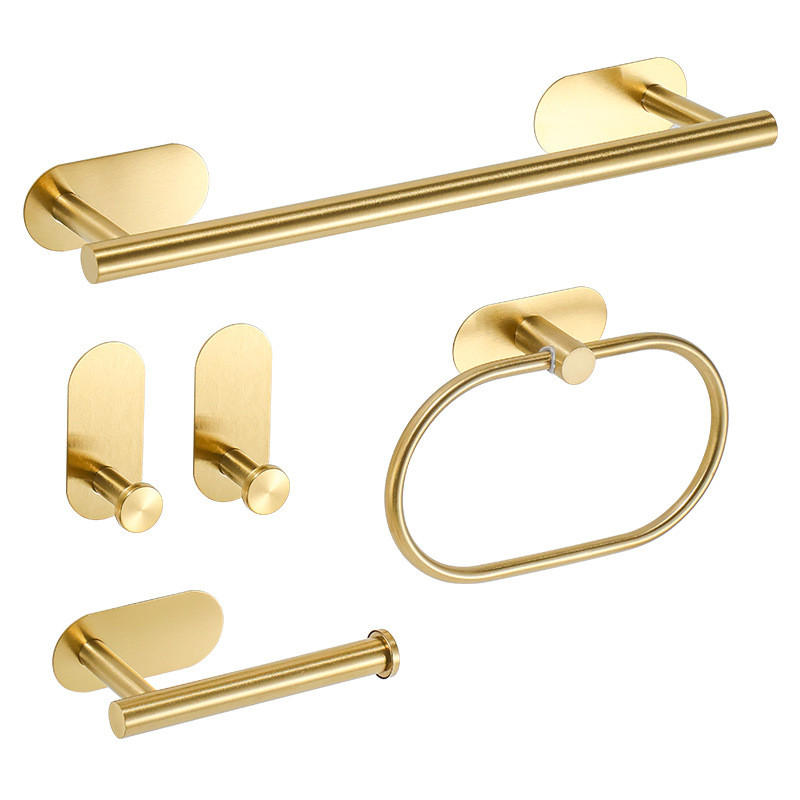 HANDTUCHSTANGE , 5-teiliges Badezimmer-Set - Gelb, Metall (40/2/4.5cm) - BELZ