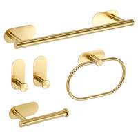 HANDTUCHSTANGE , 5-teiliges Badezimmer-Set - Gelb, Metall (40/2/4.5cm) - BELZ