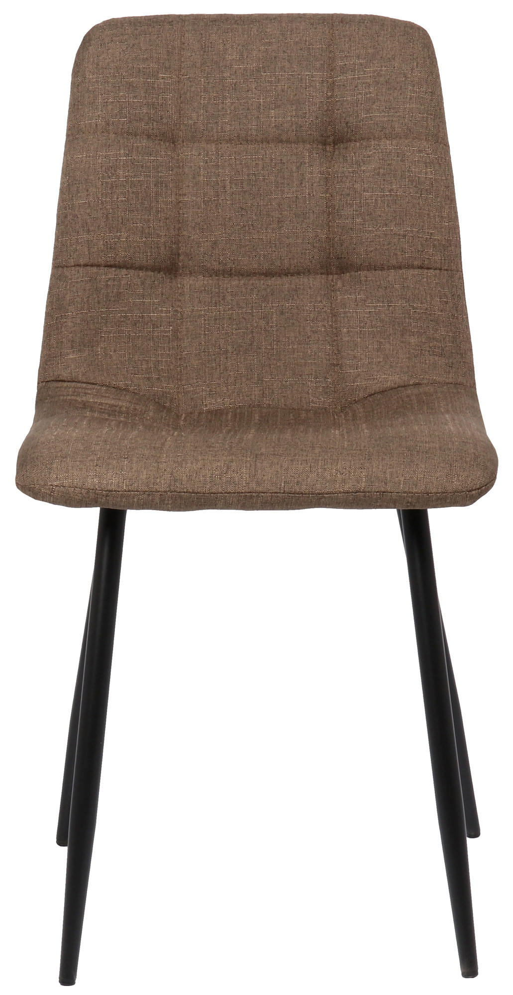 ESSZIMMERSTUHL Till, 2er Set Stoff, Gestell Metall matt Schwarz Braun - Schwarz/Braun, Textil/Metall (45/88/52cm) - TPFLiving