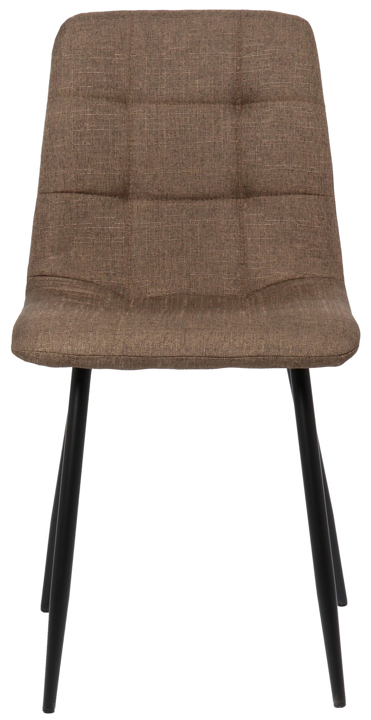 ESSZIMMERSTUHL Till Stoff, Gestell Metall matt Schwarz Braun - Schwarz/Braun, Textil/Metall (45/88/52cm) - TPFLiving