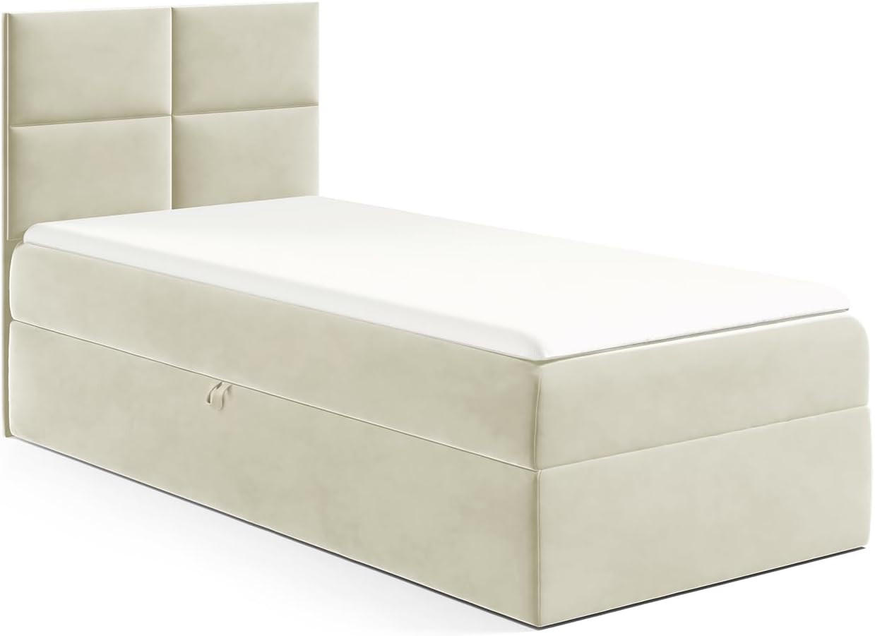 Meblini Kinderbett Creme 84x208 cm