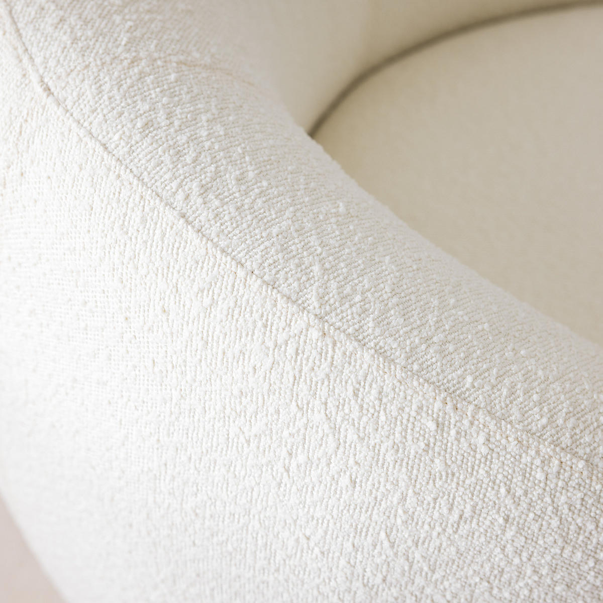 SESSEL - Bouclé - Creme/Schwarz, Kunststoff/Textil (89/76/83cm) - home24