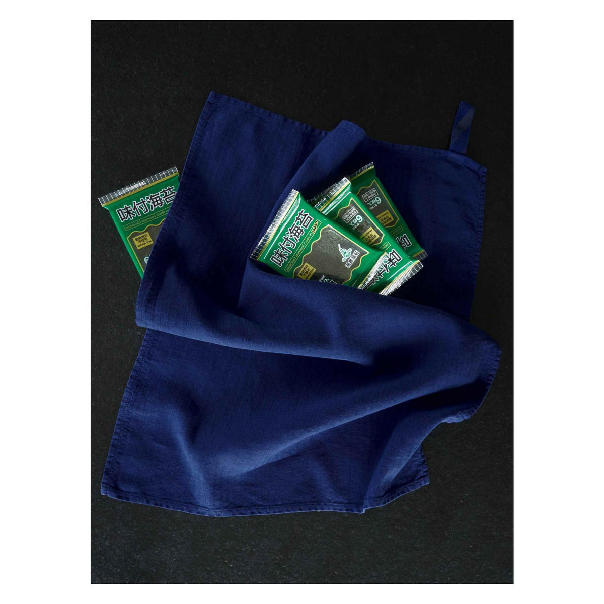 KÜCHENTUCH Marcel indigoblau 50 x 70 cm - Dunkelblau, Textil (70/50cm)