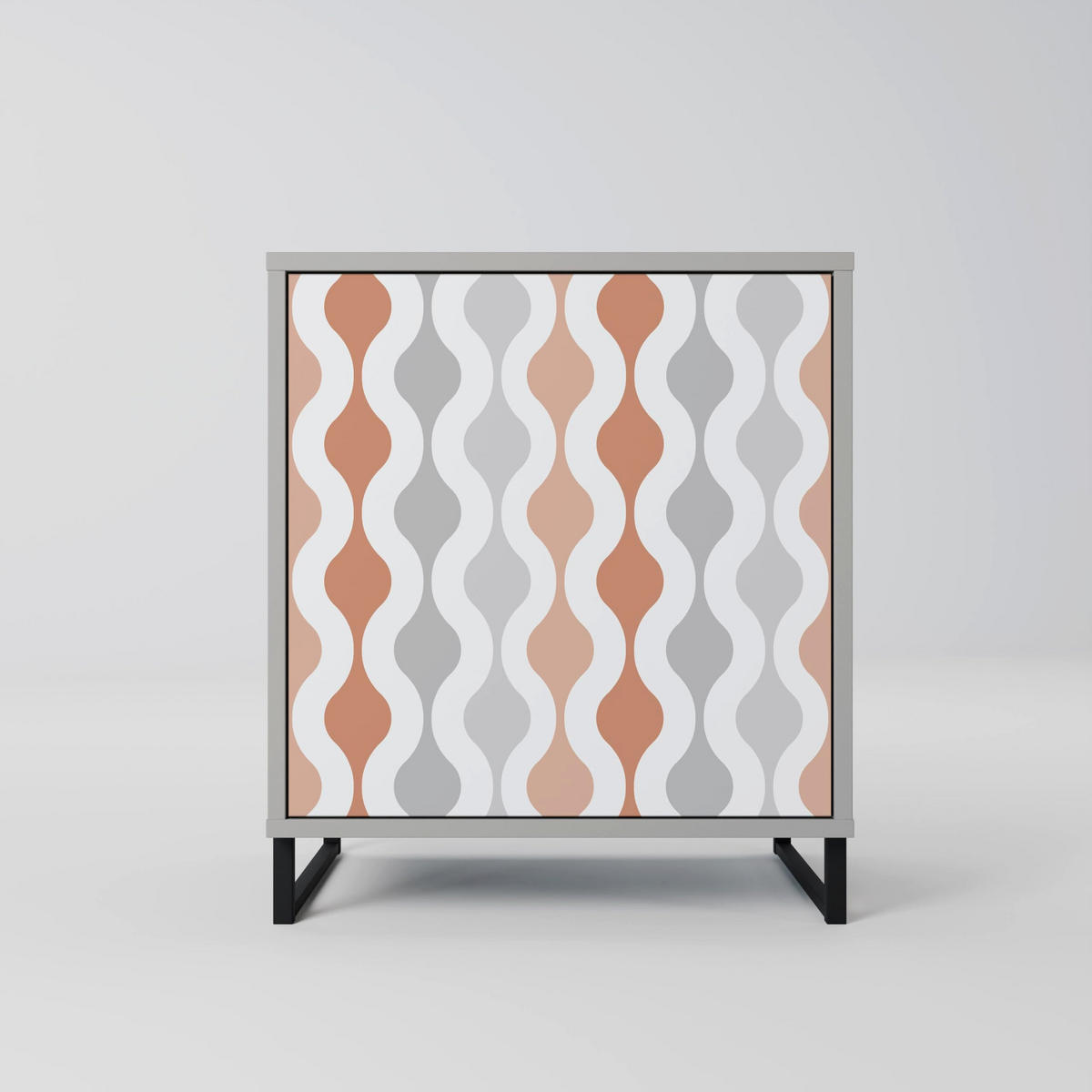 SIDEBOARD HAZY NOSTALGIA, Grau, 57,5x42x57,5 cm, Ohne Füße - Multicolor/Grau, Holzwerkstoff (57.5/57.5/42cm) - SpaceRebels