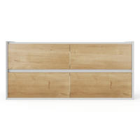 WASCHBECKENUNTERSCHRANK - 120 cm x 45.6 cm - holz - naturfarben hell, weiß Lannick - Naturfarben/Weiß, Holz (120/55/45.6cm) - Vente-Unique