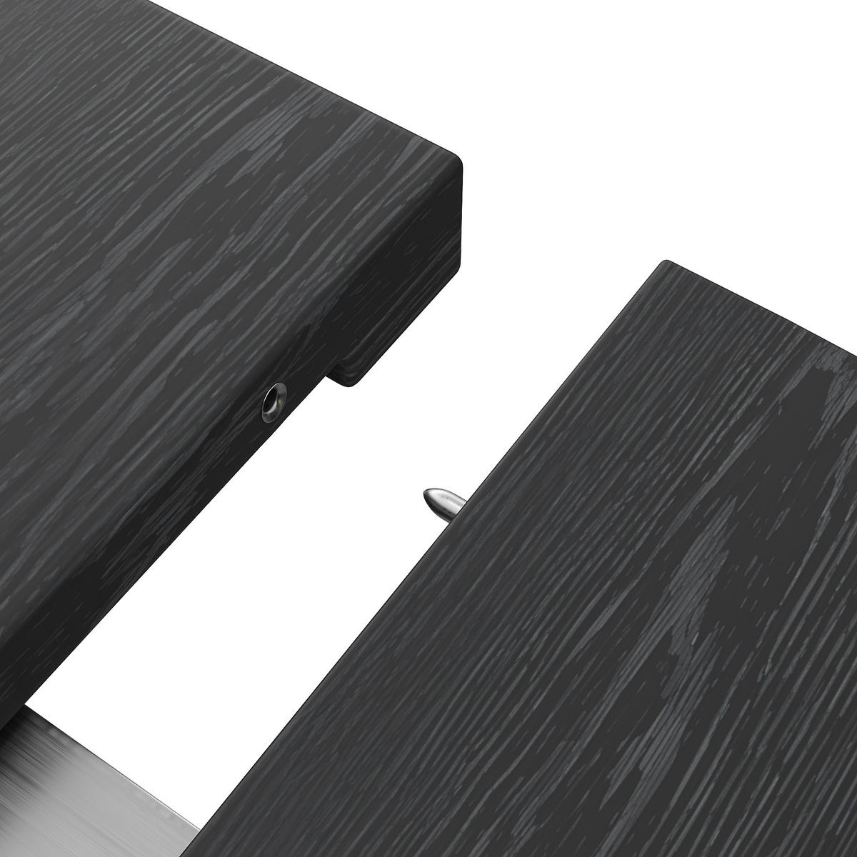 ESSTISCH ausziehbar 110-150/110/76 cm mit Stauraum DE-39628 Schwarz - Schwarz, Holzwerkstoff (110/110/76cm) - ComfortXL