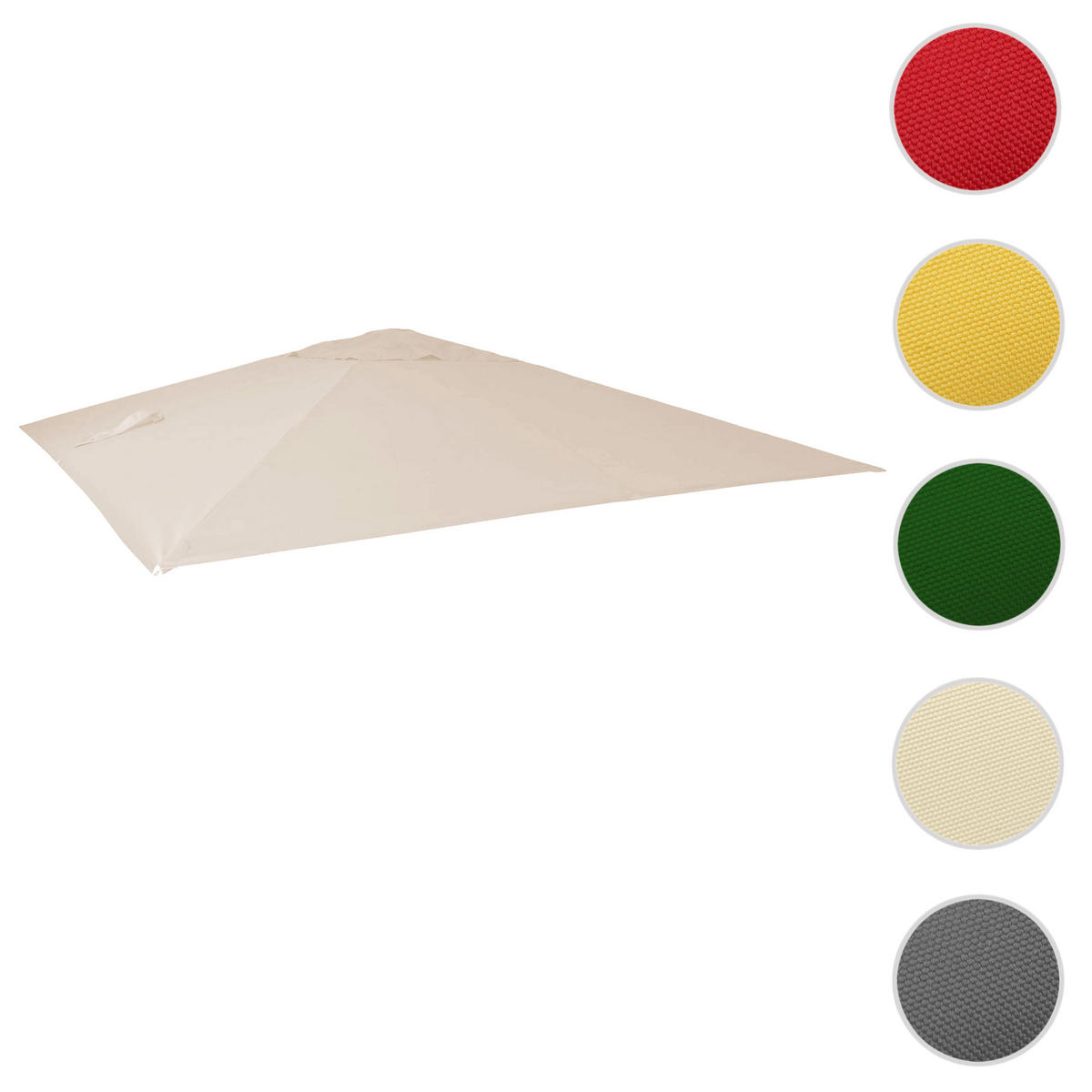 ERSATZ-BEZUG FÜR SCHIRM I Cremeweiß - Weiß, Textil (295/295cm) - MCW