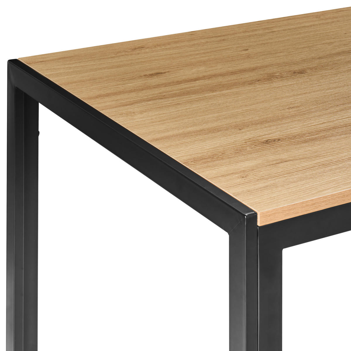 JÍDELNÍ STŮL Hnědý/Černý 120/80 cm Mann - světle hnědá, kompozitní dřevo (120/80/75cm) - Beliani