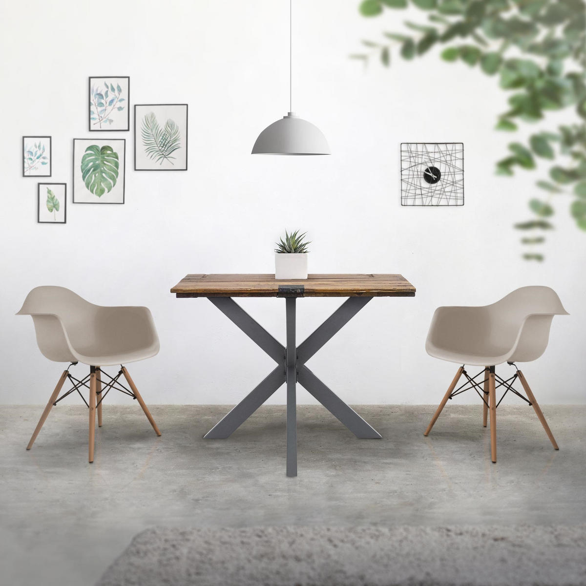 TISCHGESTELL Spider 85 x 85 x 71 cm Anthrazit - Anthrazit, Metall (85/71/85cm) - ML-DESIGN