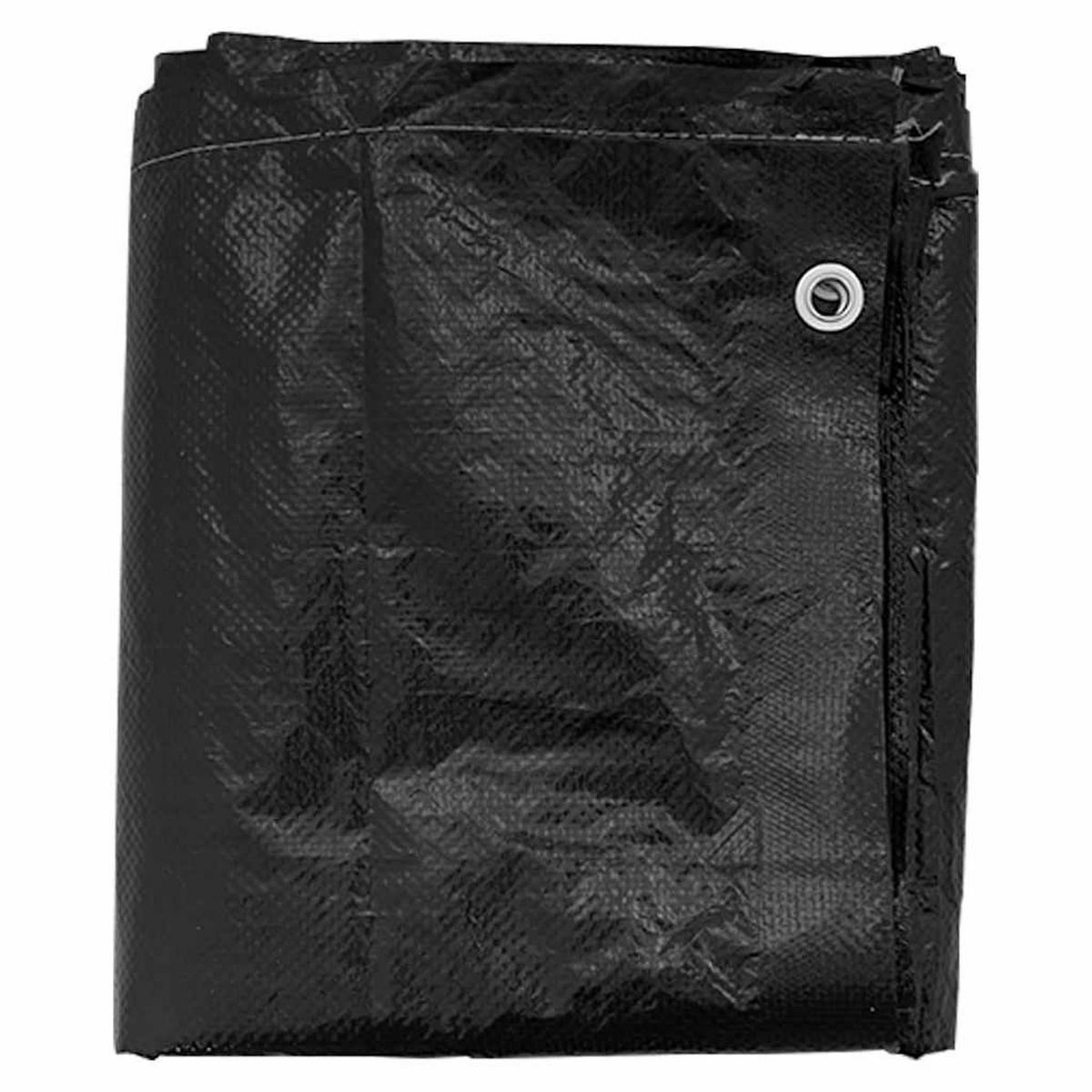 ABDECKUNG Für Gartenstuhl 8 Ösen 75/70/140 Cm Polyethylen - Schwarz, Kunststoff (70/75/140cm) - vidaXL