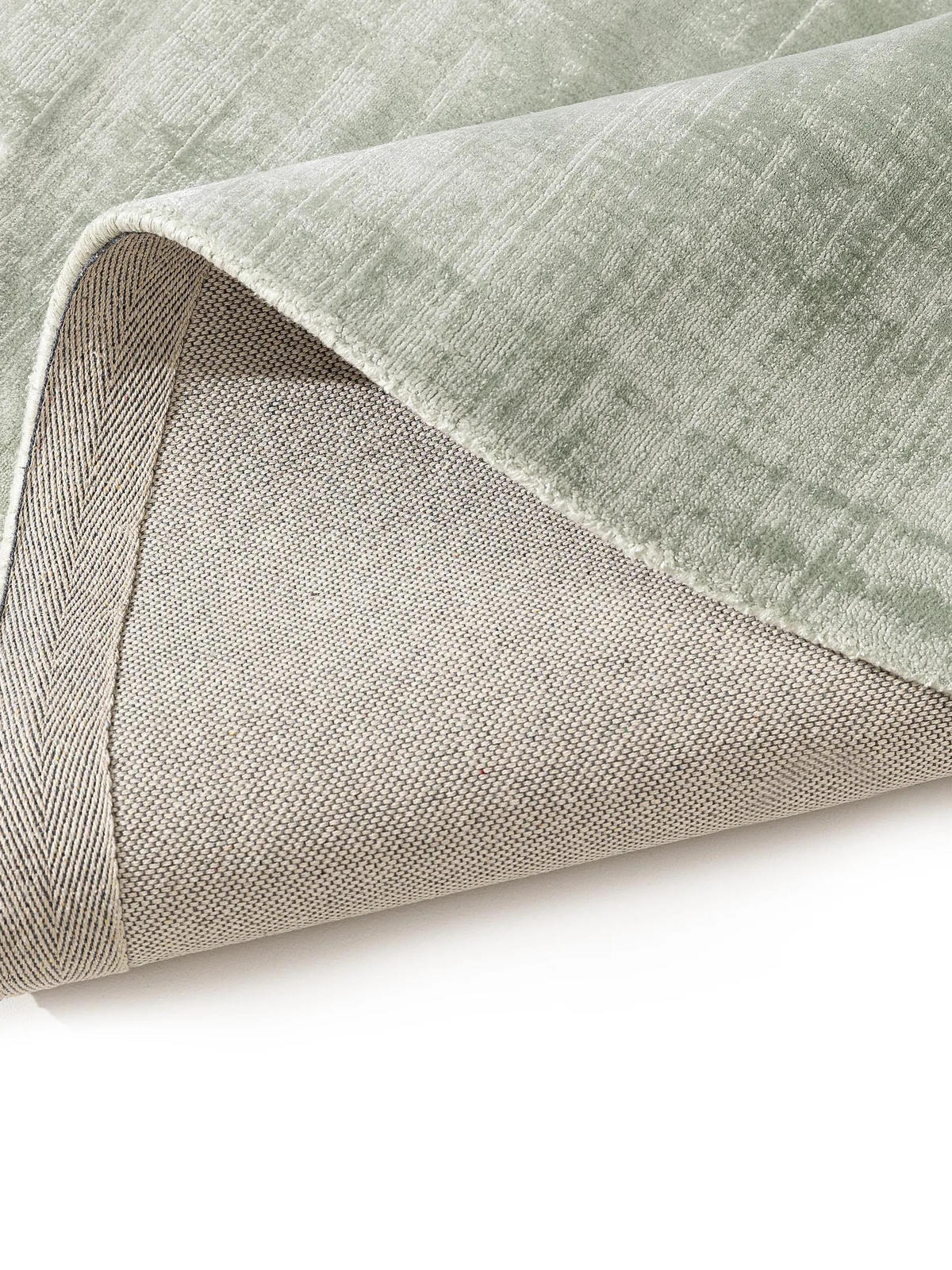 VISKOSETEPPICH rund Nova Mint ø 120 cm rund - Mintgrün, Textil (120/120cm) - benuta Pure