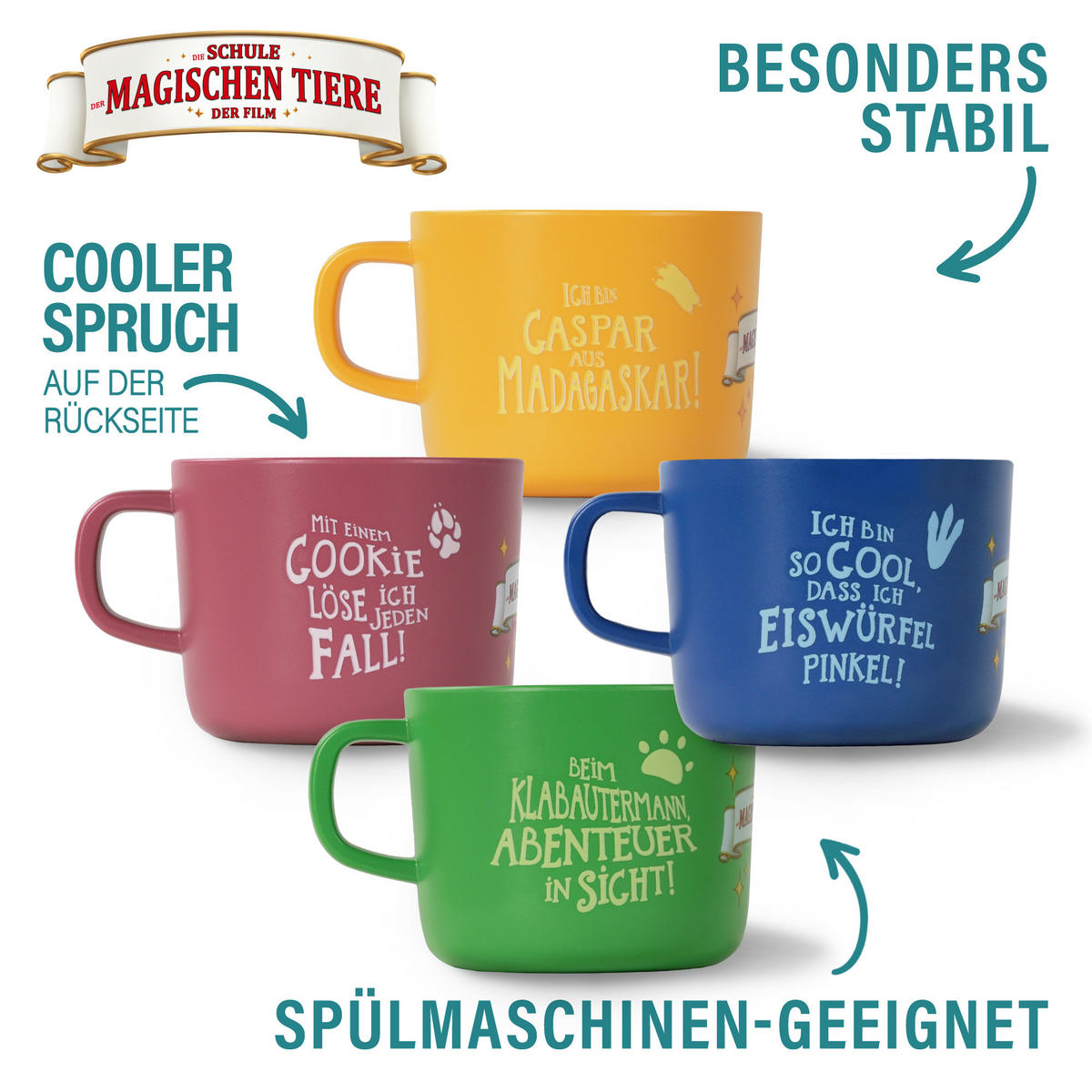 KINDER-TASSE Set 4-teilig - Rot, Kunststoff (0.25L) - Stoneline
