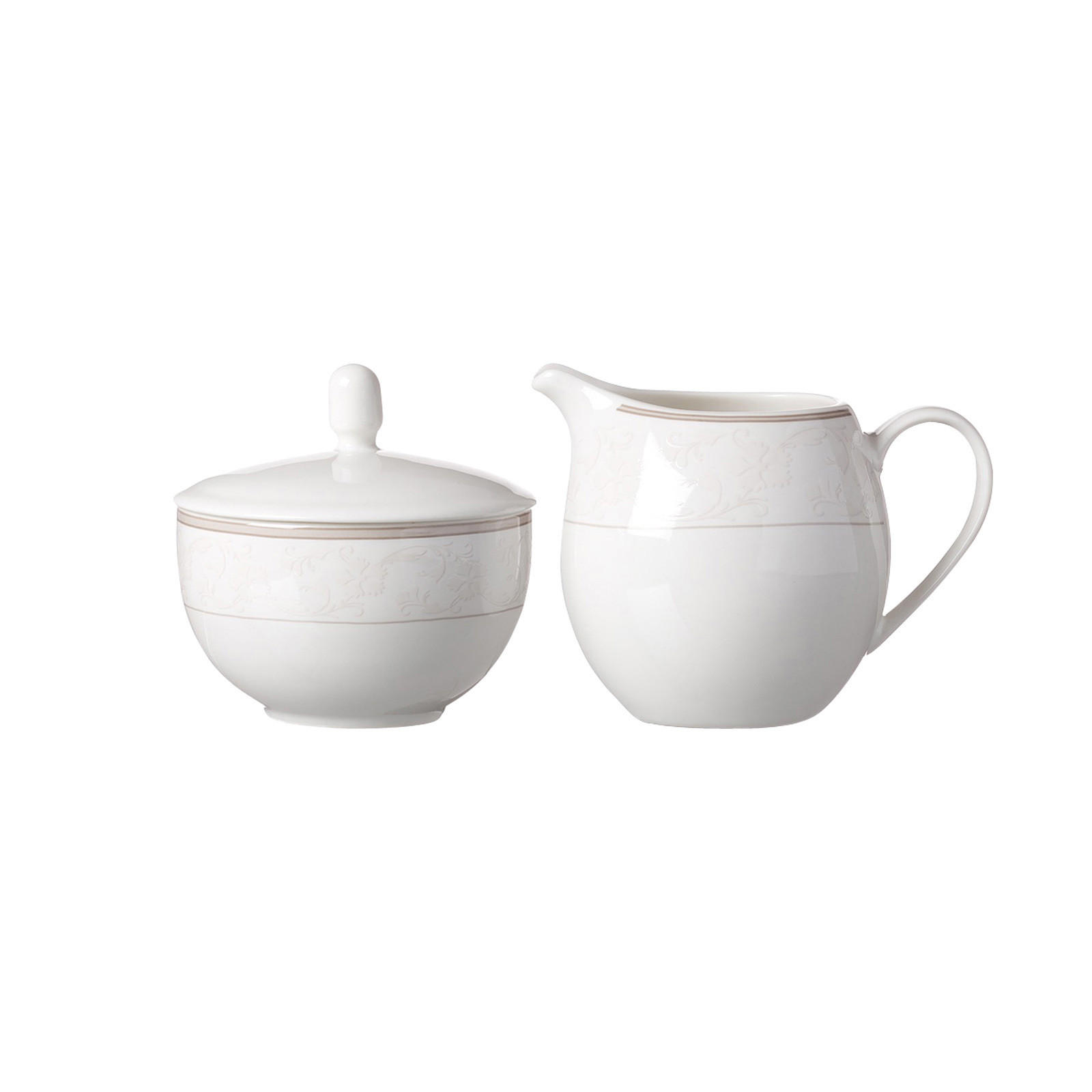 MILCH- UND ZUCKER-SET Isabella beige 2er Set - Beige, Keramik (1/1cm) - Ritzenhoff Breker