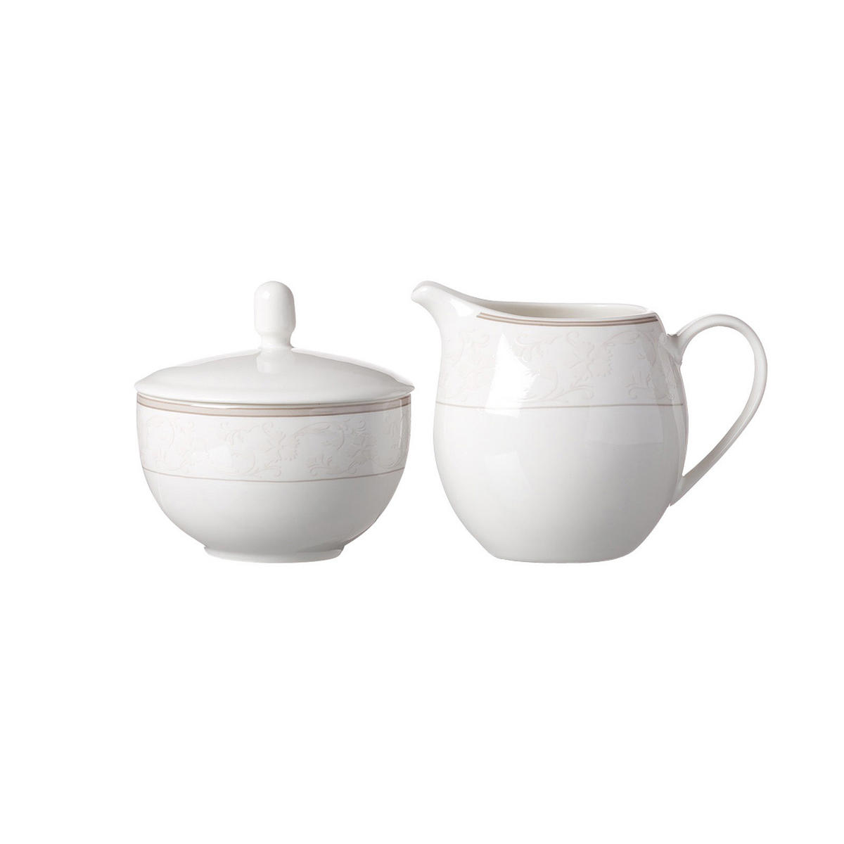 MILCH- UND ZUCKER-SET Isabella beige 2er Set - Beige, Keramik (1/1cm) - Ritzenhoff Breker