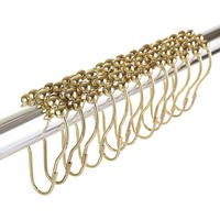 DUSCHVORHANGRINGE Edelstahl verchromt goldfarben - Gelb, Metall (70/40cm) - MCBOSON