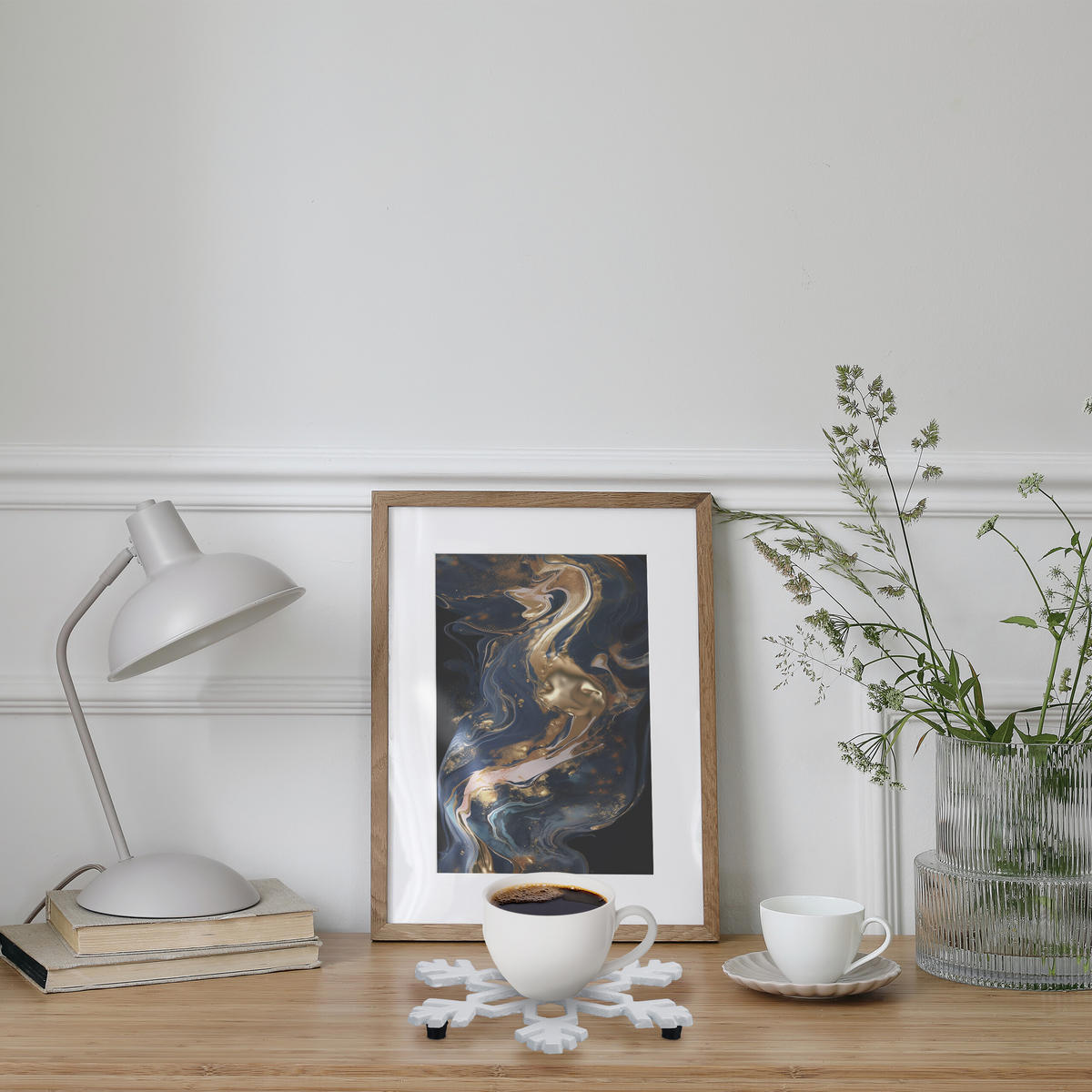 2XPODSTAVEC pod hrnce - biela, kov (18/18cm) - Relaxdays