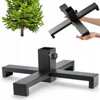 KADAX Weihnachtsbaumständer aus Metall für Weihnachtsbaum, Schwarz, Loft - Schwarz, Metall (15cm) - KADAX