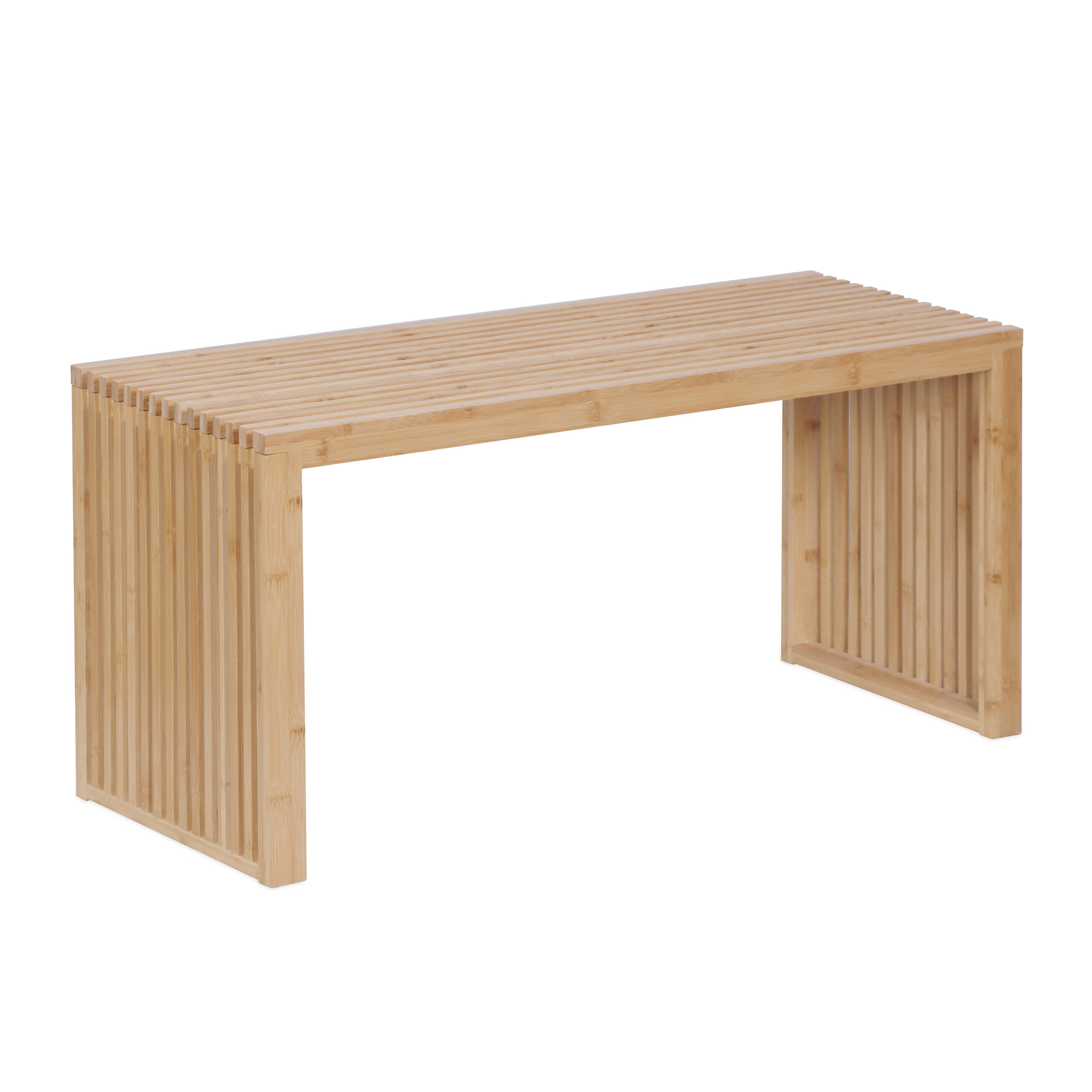 Relaxdays LAVICE Přírodní bambus bez opěradla 90 cm