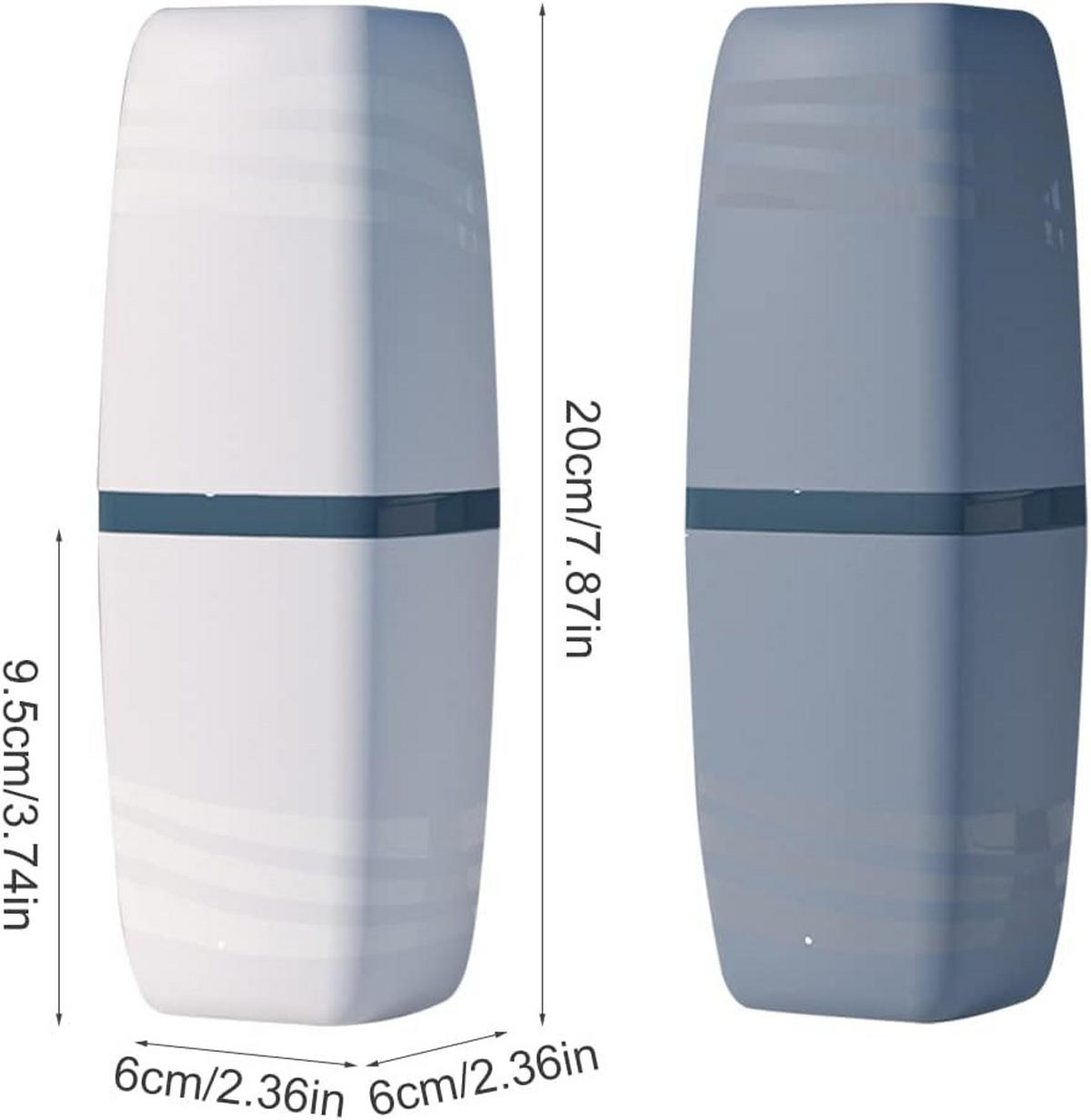 ZAHNBÜRSTENHALTER , Zahnbürstenetui, 2 Reisebecher - Multicolor, Kunststoff (6/20/6cm) - BELZ