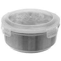 LEBENSMITTELBEHÄLTER Edelstahl Rund 1,2 l Silber - Silberfarben, Metall (16/8/16cm) - Orion 