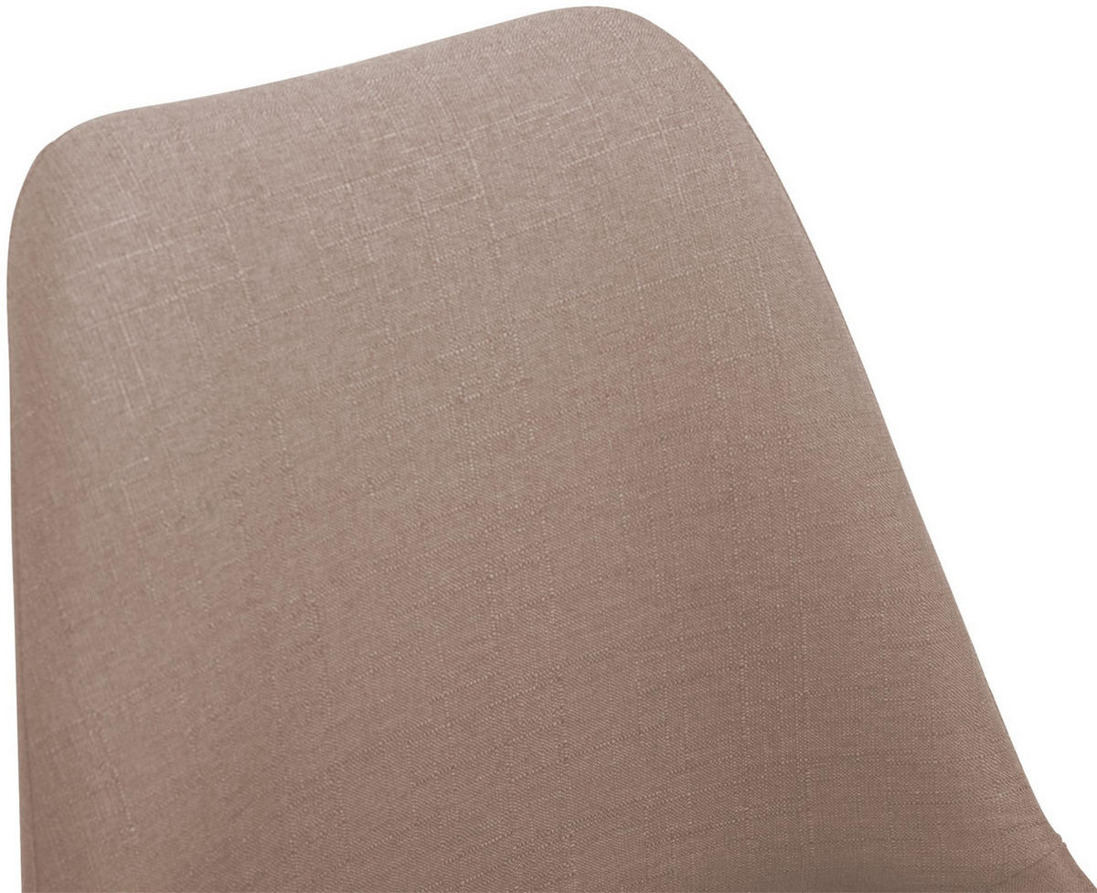 DREHSTUHL Stoff taupe - Taupe/Chromfarben, Textil/Metall (48/76/57cm) - CLP