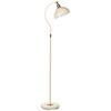 STEHLAMPE Beige/Weiß/Gold Lennon - Beige/Goldfarben, Metall (38/28/145cm) - Beliani