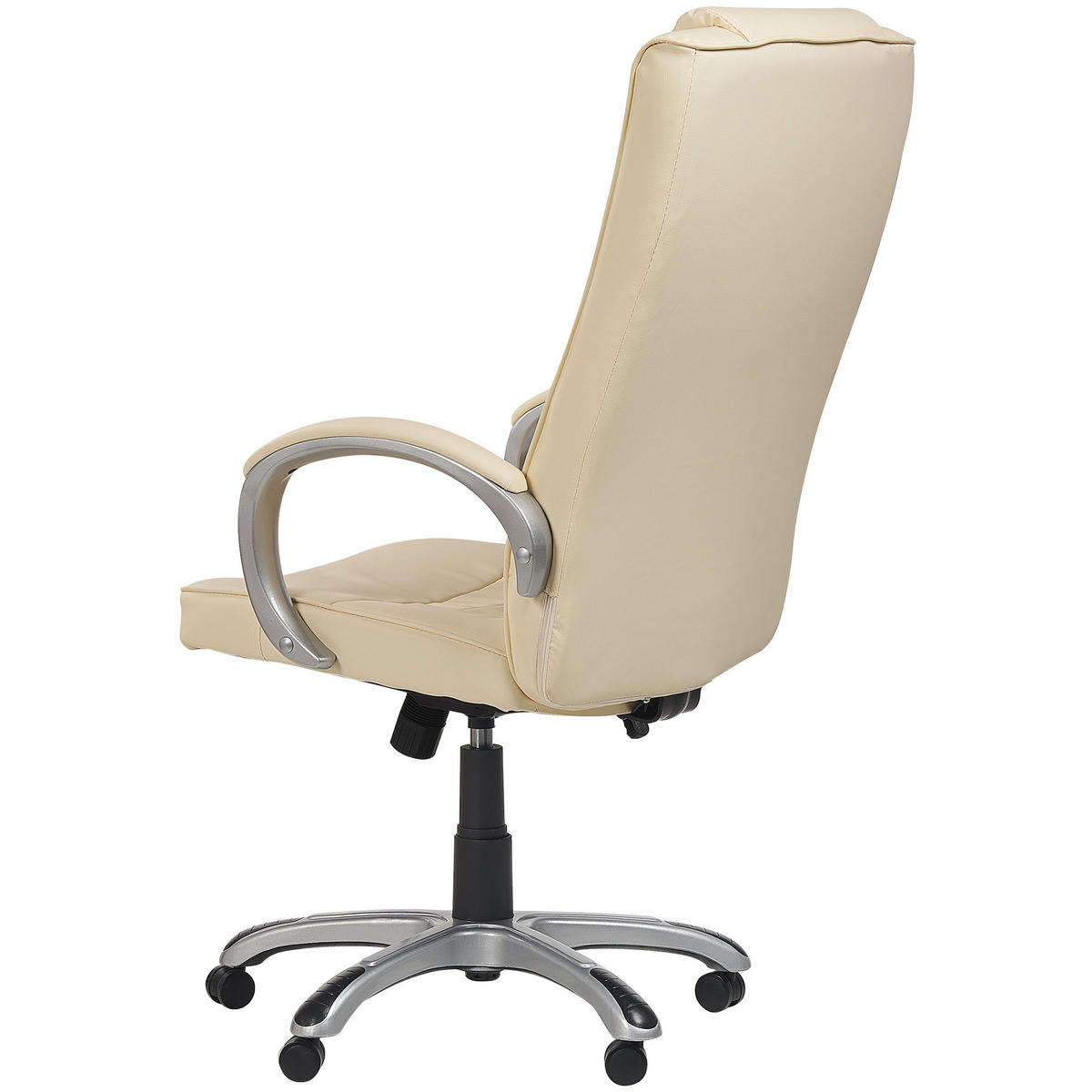 BÜROSTUHL Kunstleder Beige Grandeur II - Beige, Textil/Metall (53/127/73cm) - Beliani