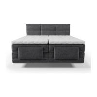 BOXSPRINGBETT - 2 Personen - stoff - anthrazitgrau Lodi - Anthrazit, Textil (90/200cm) - Vente-Unique