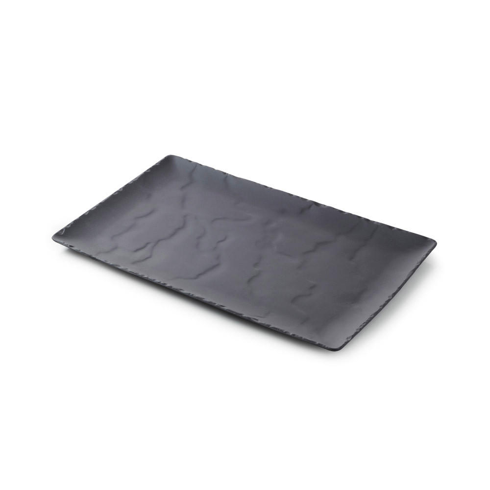 STEAK SERVIERPLATTE 33 cm x 21 cm RECHTECKIG Matt schiefer - Schieferfarben, Keramik (21/1.5/33cm) - Revol Porcelaine France