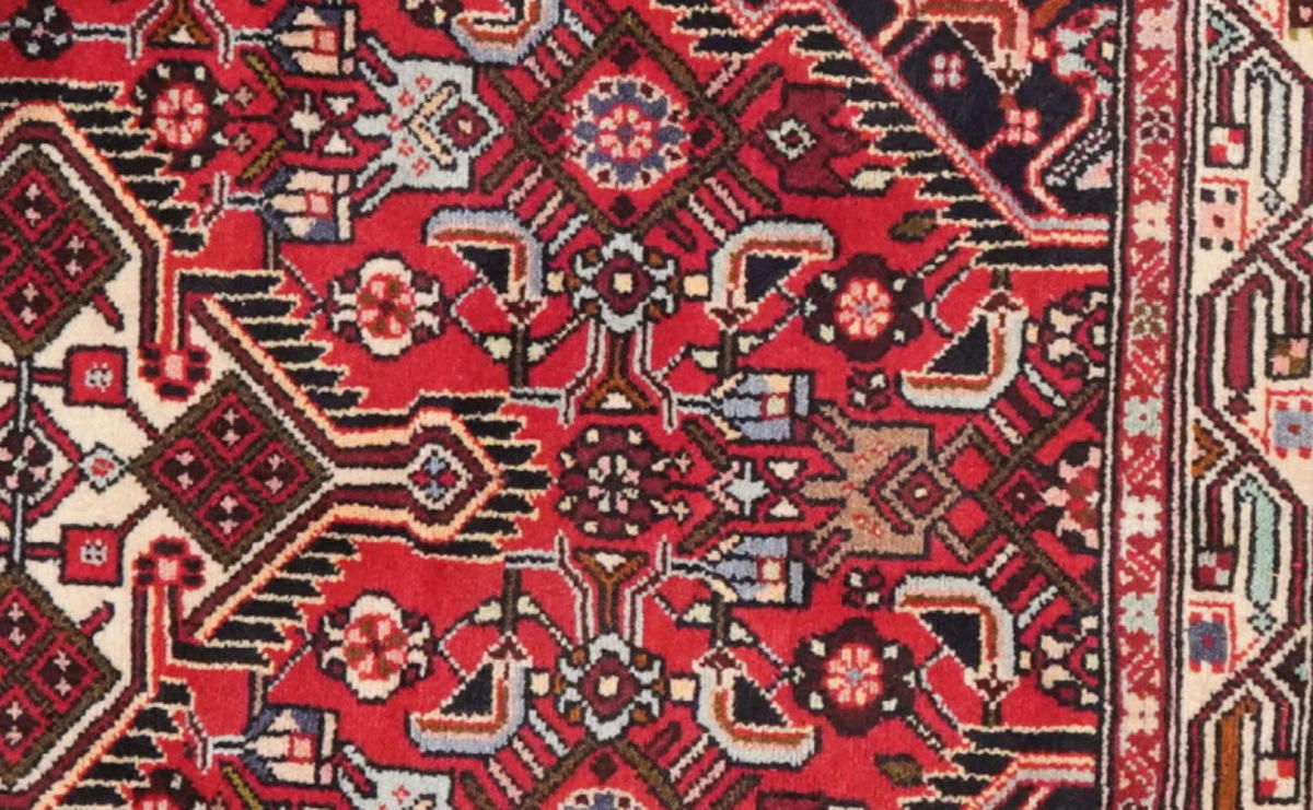 TEPPICH Assadabad Rot 127/81 cm Schurwolle - Rot, Textil (81/127cm) - Looma