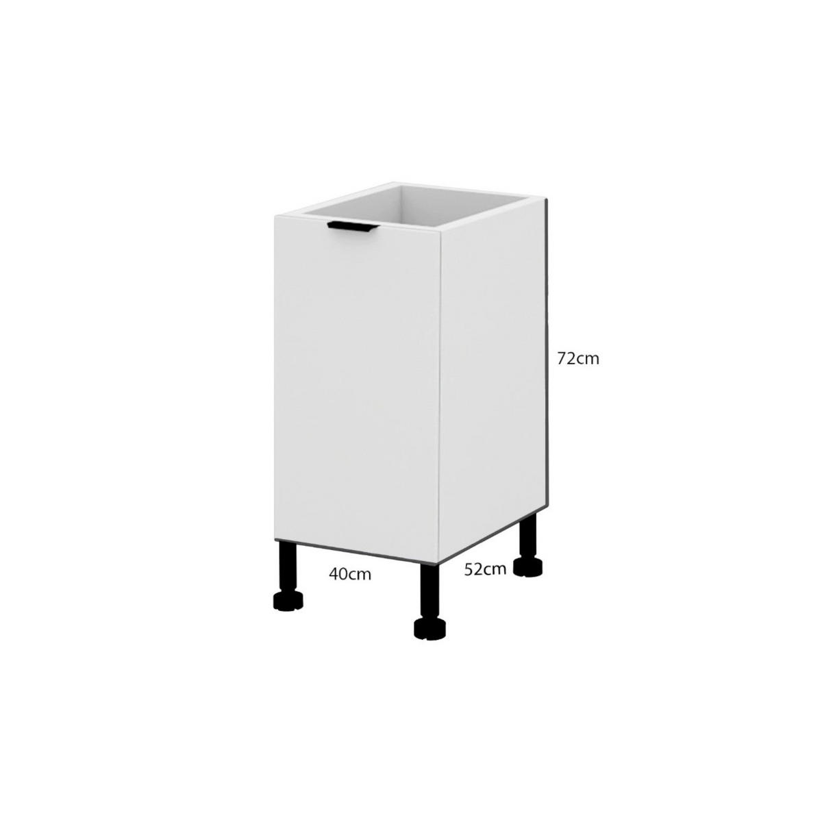 UNTERSCHRANK – 40 cm – KU-D40 – Lunara – Weiß Hochglanz - Weiß Hochglanz, Holzwerkstoff (40/72/52cm) - hi-markt