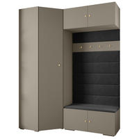 GARDEROBEN-SET 236,7/181,7/47 - Kaschmir/Goldfarben, Holz/Metall (181.7/236.7/47cm) - Abiks Möbel