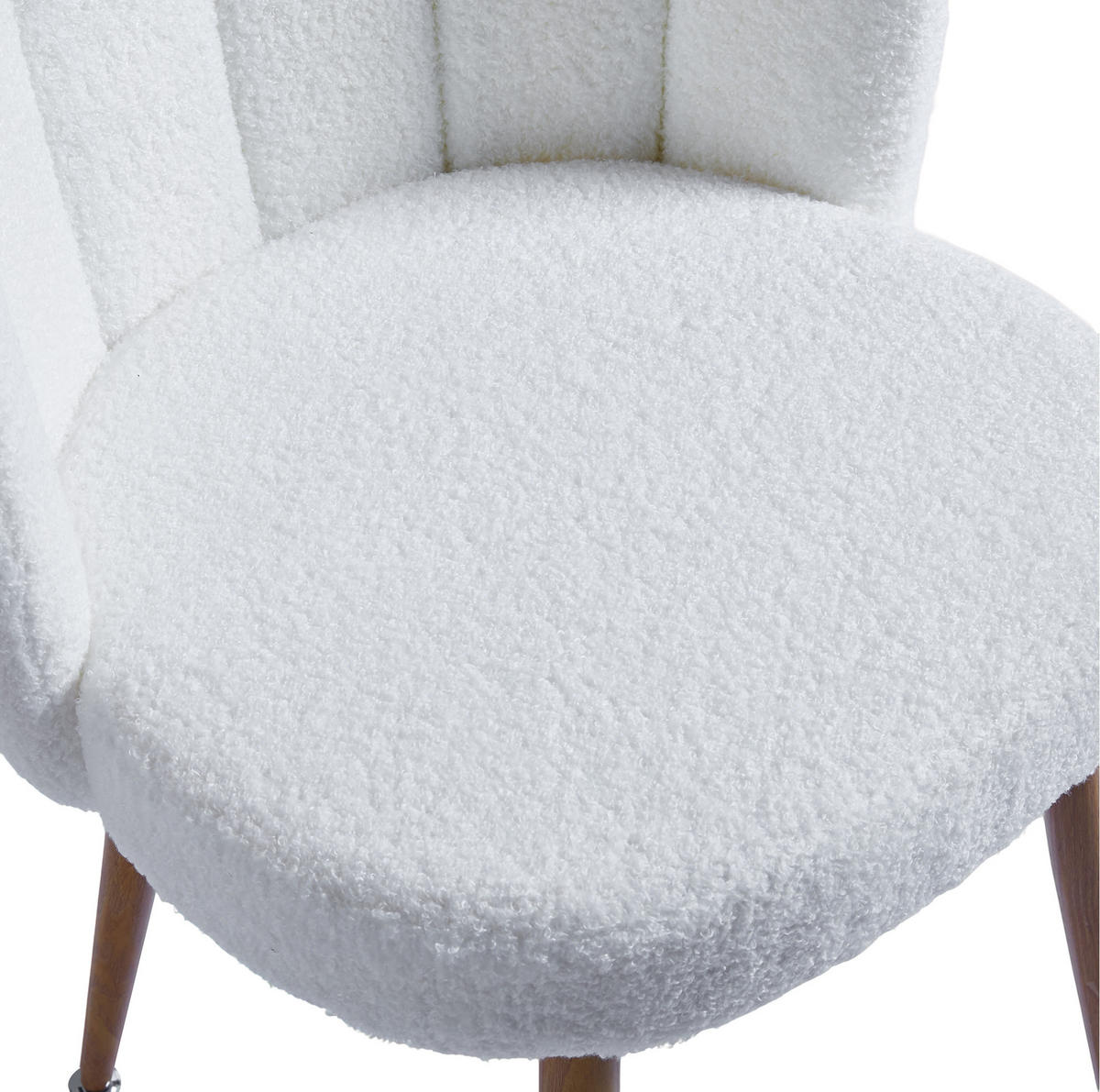 ESSZIMMERSTUHL ergonomische Sitzschale Teddy White 2er-Set - Weiß, Holz (54/77/60cm) - Meubliv