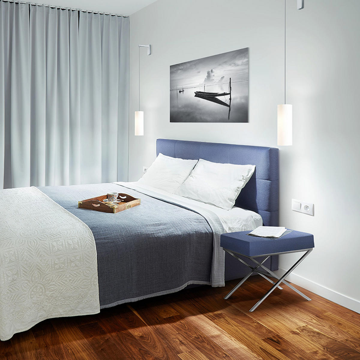 WANDLEUCHTE HUDSON Weiß 11 W - Weiß, Metall (20/25/15cm) - Rendl