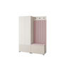 GARDEROBE Ritmo version 1 mit POLSTERPANEELEN ROSA - Beige/Rosa, Holzwerkstoff (140/185/40cm) - Jerpax