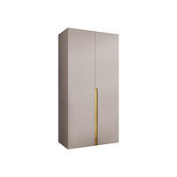DREHTÜRENSCHRANK Mila I 100 - Kaschmir/Goldfarben, Holzwerkstoff/Kunststoff (100/202/52cm) - MIRJAN24