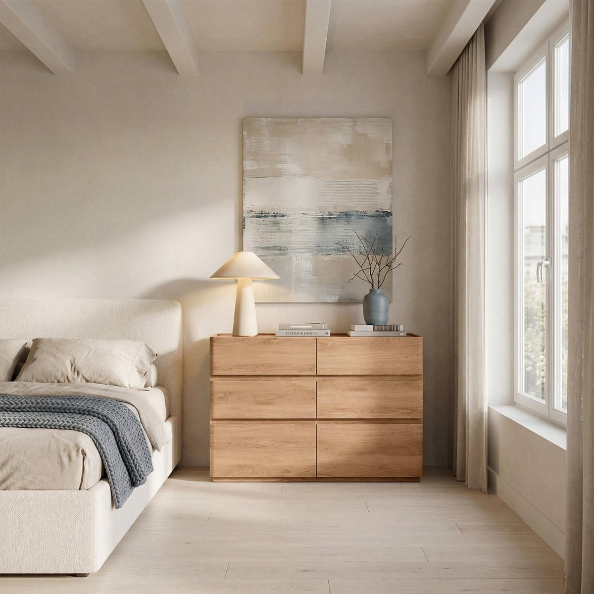 SCHUBLADENKOMMODE DOPPELTE Einar Natürlich 120 cm x 78 cm - Naturfarben, Holzwerkstoff (120/78/40cm) - Klast Home