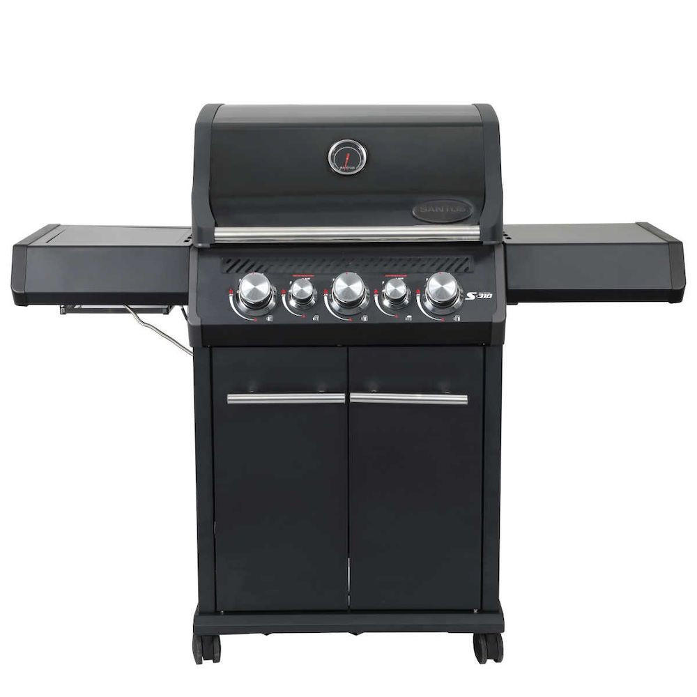 GASGRILL S-318 Blackline mit 3 Hauptbrenner Schwarz - Schwarz, Metall (137/119/64cm) - CHEFGASTRO