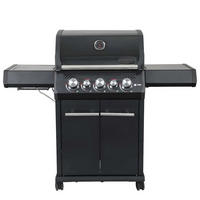 GASGRILL S-318 Blackline mit 3 Hauptbrenner Schwarz - Schwarz, Metall (137/119/64cm) - CHEFGASTRO