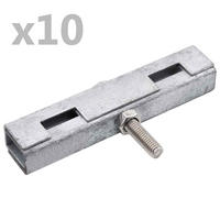 U-MATTENVERBINDER 10 Sets Silbern - Silberfarben, Metall (7/6.5cm) - vidaXL