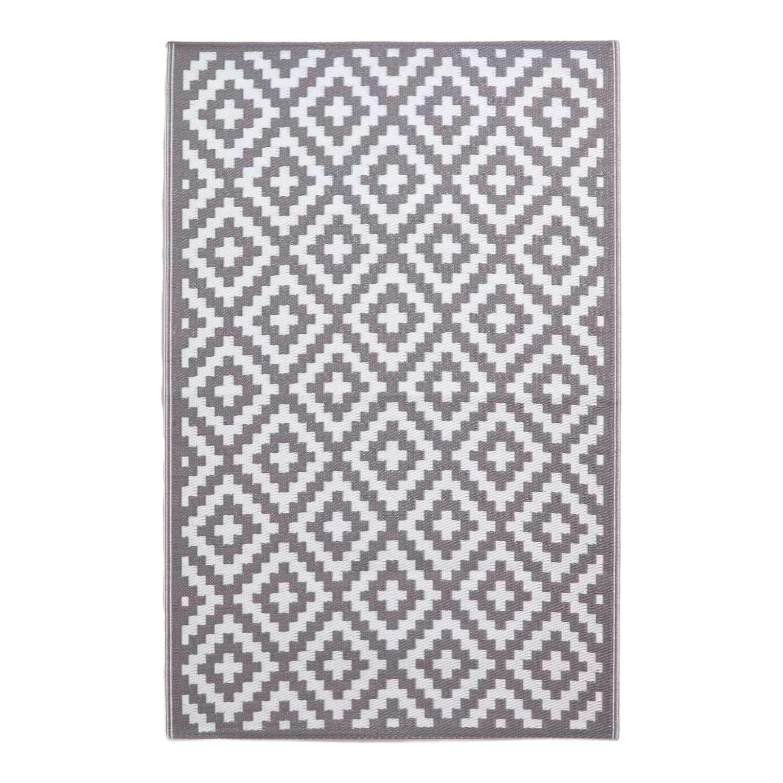 OUTDOORTEPPICH Zoe geometrisch gemustert 180/270 cm - Grau, Kunststoff (180/270cm) - Homescapes