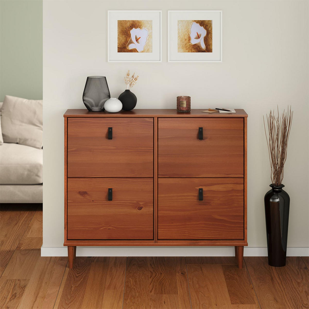 SCHUHKIPPER MIKKA Kastanie - Kastanienfarben, Holz (107/92/25cm) - IDIMEX