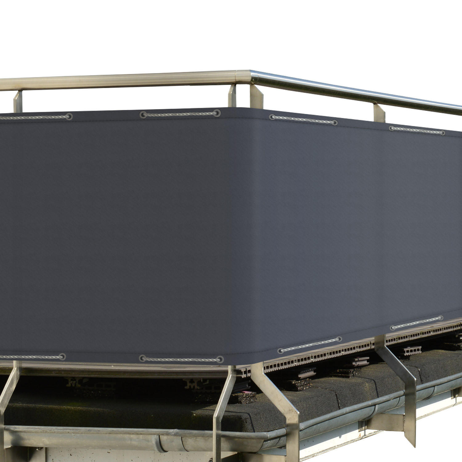 BALKONUMSPANNUNG SolVision PB2 90/500 cm Anthrazit PE - Anthrazit, Kunststoff (500/90cm) - Sol Royal