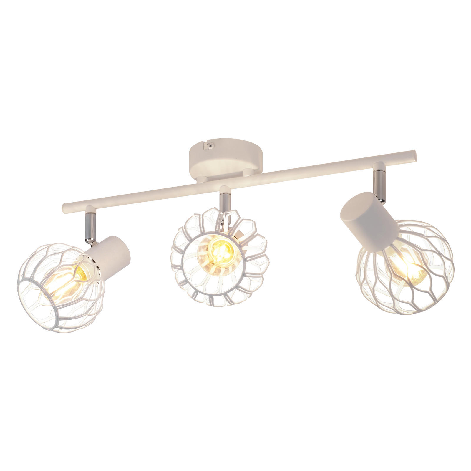DECKENSTRAHLER Kryvin 41/10/18 cm - Weiß, Metall (41/10/18cm) - ZMH