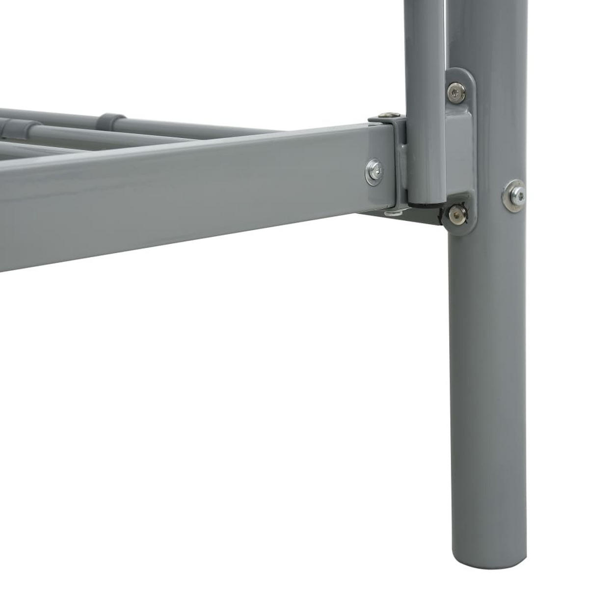 ETAGENBETTGESTELL GRAU METALL 140X200 CM/90X200 CM - Grau, Metall - vidaXL