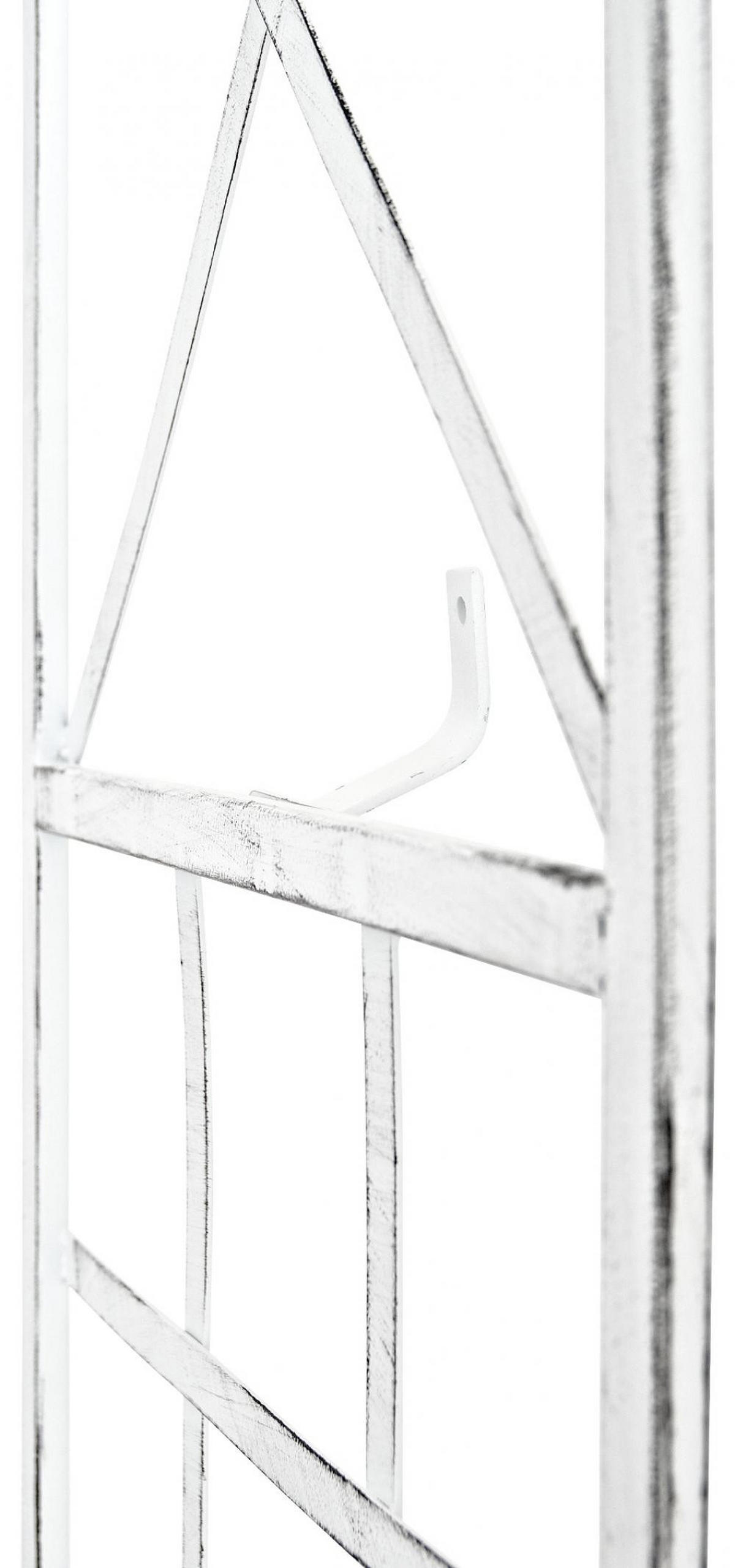 RANKGITTER Metall Antik Weiß - Schwarz/Weiß, Metall (40/198/2cm) - CLP