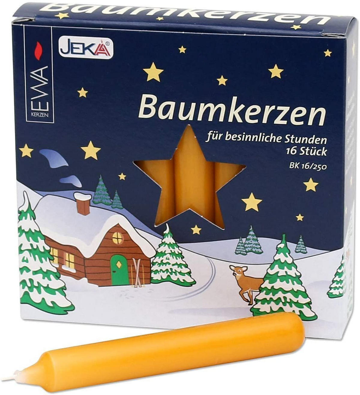 BAUMKERZEN 14/110 mm natur 16er Packung - Multicolor, Metall (0.1/1/0.1cm)